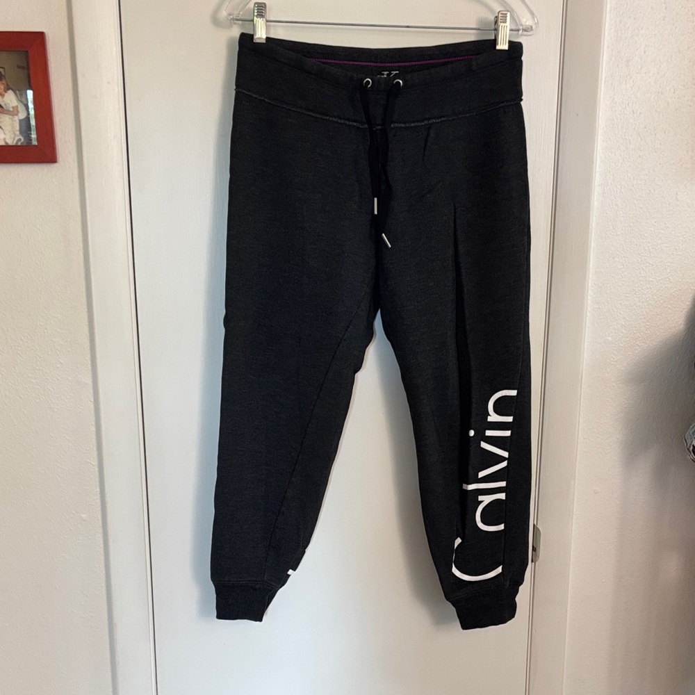 Calvin Klein Kids Charcoal Joggers with Logo